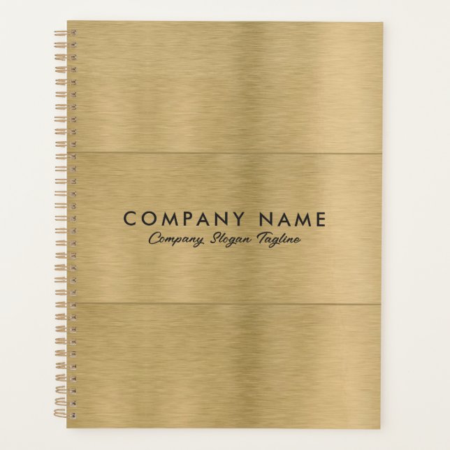 Minimalistischer Luxus Metallic Gold Textur Planer (Vorderseite)