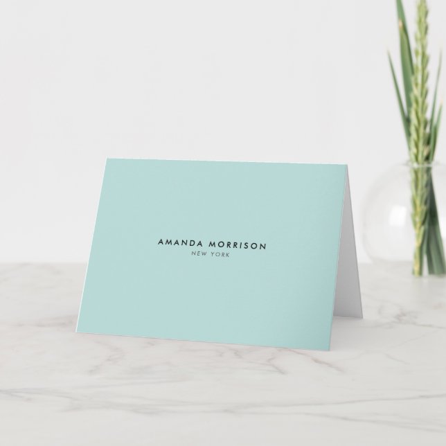 Minimalistischer Luxus Mintgrün Blank (Vorderseite)