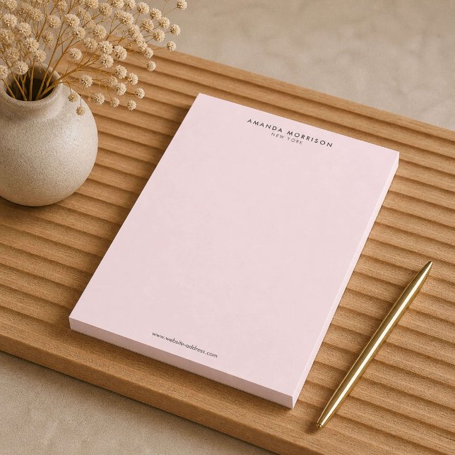 Minimalistischer Luxus Rosa Notizblock (Von Creator hochgeladen)