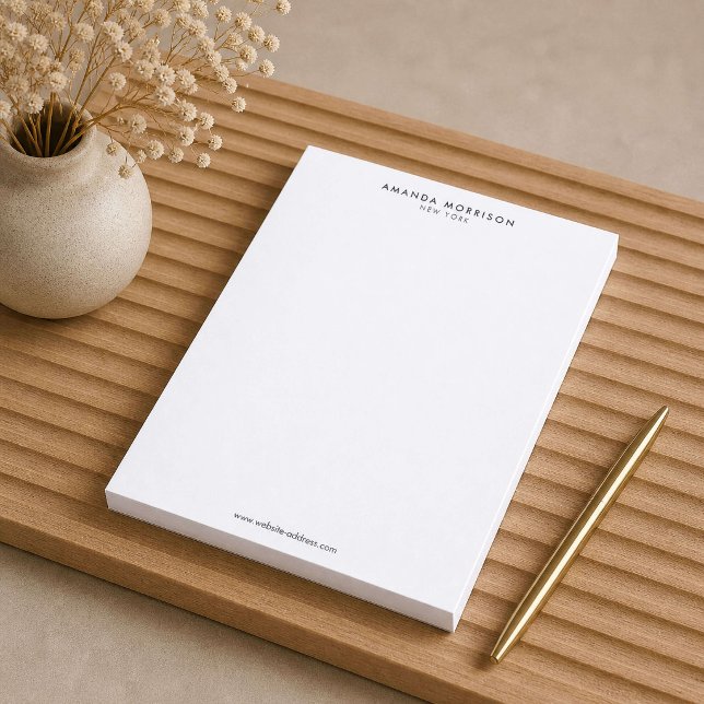 Minimalistischer Luxus Weiß Notizblock (Von Creator hochgeladen)