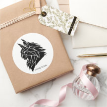Minimalistischer Maine Coon Geometrischer Vinyl Au