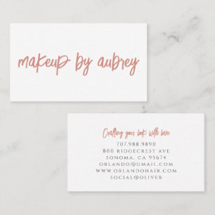 Minimalistischer Makeup-Artist-Pinsel Schrift Kall Visitenkarte