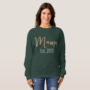 Minimalistischer MAMA-Jahreswechsel Mutterkuchen Sweatshirt