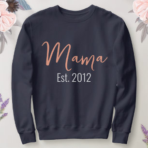 Minimalistischer MAMA-Jahreswechsel Mutterkuchen Sweatshirt