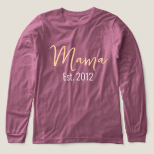 Minimalistischer MAMA-Jahreswechsel Mutterkuchen Tri-Blend Shirt