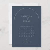 Minimalistischer Marinekalender Save the Date