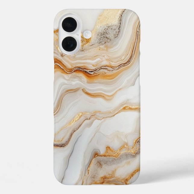 Minimalistischer Marmor - Elegantes und zeitloses  iPhone 16 Plus Hülle (Rückseite)
