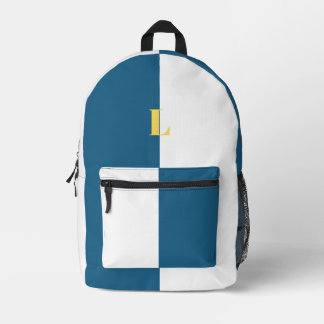 Minimalistischer, maßgeschneiderter Navyblauer und Bedruckter Rucksack