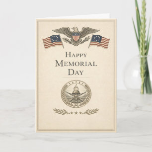 Minimalistischer Memorial Day im patriotischen Sti Karte