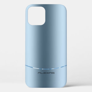 Minimalistischer metallischer blauer Hintergrund C Case-Mate iPhone Hülle