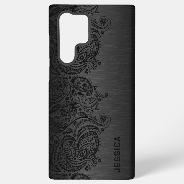 Minimalistischer metallischer Hintergrund Samsung  Galaxy Hülle (Rückseite)