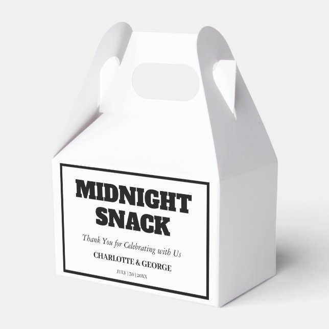 Minimalistischer MitternachtsSnack, kundenspezifis Geschenkschachtel (Vorderseite)