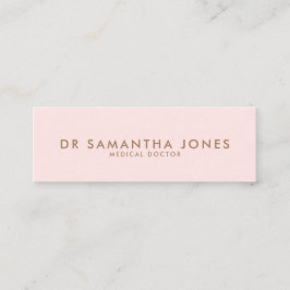 Minimalistischer moderner Arzt Beruflich rosa Mini Visitenkarte