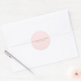 Minimalistischer moderner Arzt Beruflich rosa Runder Aufkleber