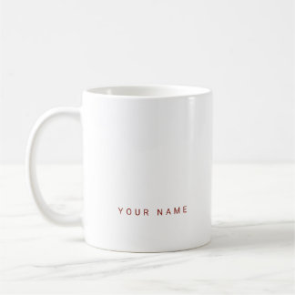 Minimalistischer moderner benutzerdefinierter Name Kaffeetasse