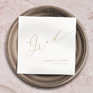 Minimalistischer moderner Chic Schrift Elegant Abs Serviette