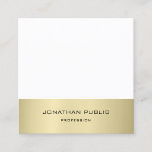 Minimalistischer moderner Design Gold Effekt Schli Quadratische Visitenkarte