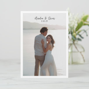 Minimalistischer moderner großer Foto-stilistische Save The Date