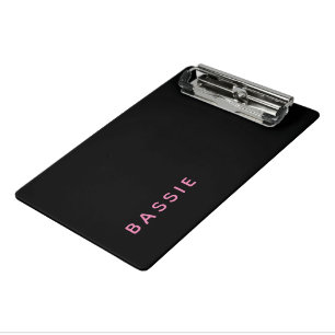 Minimalistischer moderner individuelle Name Mini Klemmbrett