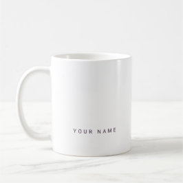Minimalistischer moderner Individuelle Name, Text  Kaffeetasse