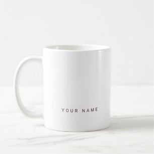 Minimalistischer moderner Individuelle Name, Text Kaffeetasse