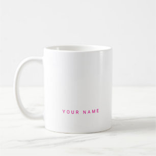 Minimalistischer moderner Individuelle Name, Text  Kaffeetasse