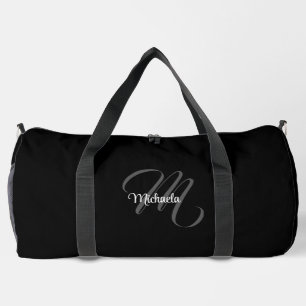 Minimalistischer moderner Monogramm-Anfangsname Duffle Bag