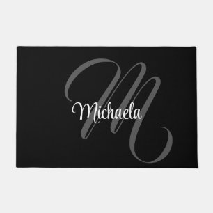 Minimalistischer moderner Monogramm-Anfangsname Fußmatte