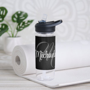 Minimalistischer moderner Monogramm-Anfangsname Trinkflasche