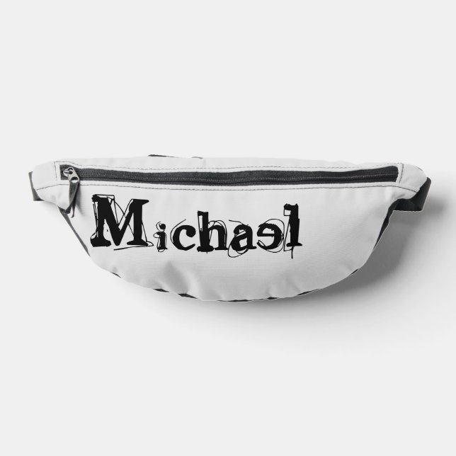 Minimalistischer moderner Monogramm-Name schwarz g Bauchtasche (Ablage )