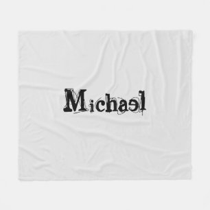 Minimalistischer moderner Monogramm-Name schwarz g Fleecedecke