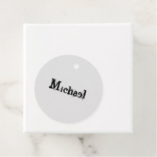 Minimalistischer moderner Monogramm-Name schwarz g Geschenkanhänger
