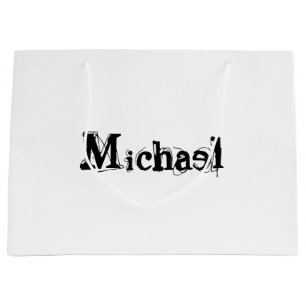 Minimalistischer moderner Monogramm-Name schwarz g Große Geschenktüte