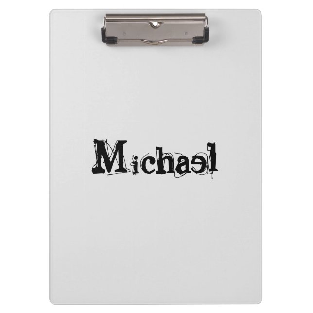 Minimalistischer moderner Monogramm-Name schwarz g Klemmbrett (Vorderseite)