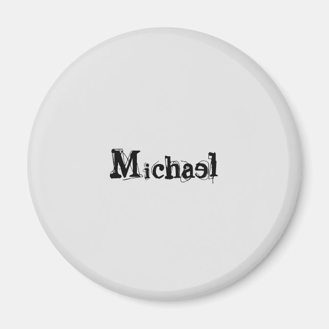 Minimalistischer moderner Monogramm-Name schwarz g Magnet (Vorne)