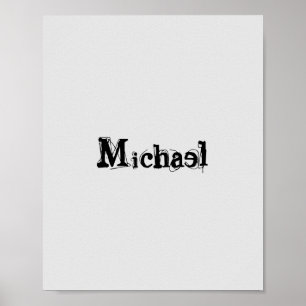 Minimalistischer moderner Monogramm-Name schwarz g Poster
