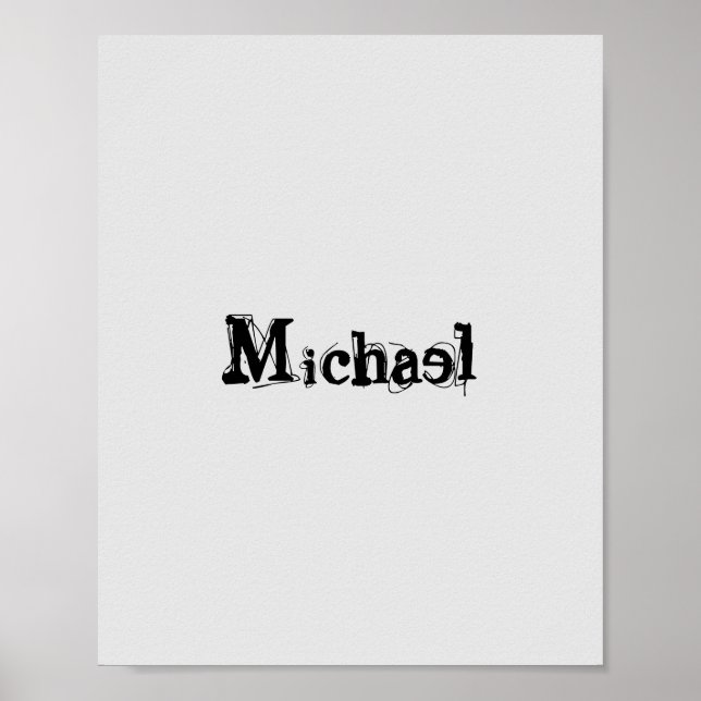 Minimalistischer moderner Monogramm-Name schwarz g Poster (Vorne)