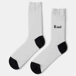 Minimalistischer moderner Monogramm-Name schwarz g Socken