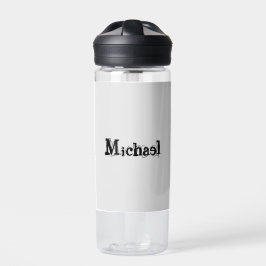 Minimalistischer moderner Monogramm-Name schwarz g Trinkflasche