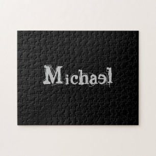 Minimalistischer moderner Monogrammname Schwarz-we