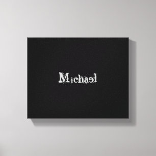 Minimalistischer moderner Monogrammname Schwarz-we Leinwanddruck