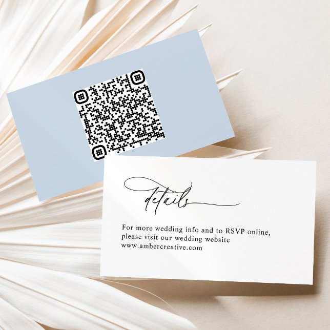 Minimalistischer moderner QR Code Hochzeitkarte Visitenkarte (Von Creator hochgeladen)