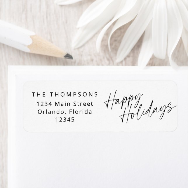 Minimalistischer, moderner Script-Happy Holidays (Insitu)