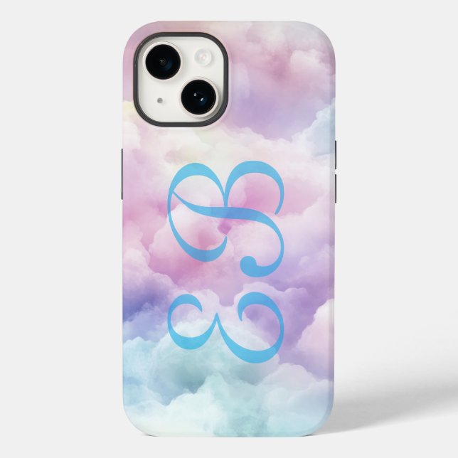 Minimalistischer moderner stilvoller Cloud-Einzelb Case-Mate iPhone 14 Hülle (Rückseite)