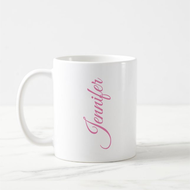 Minimalistischer, moderner und schlichter Name Kaffeetasse (Links)