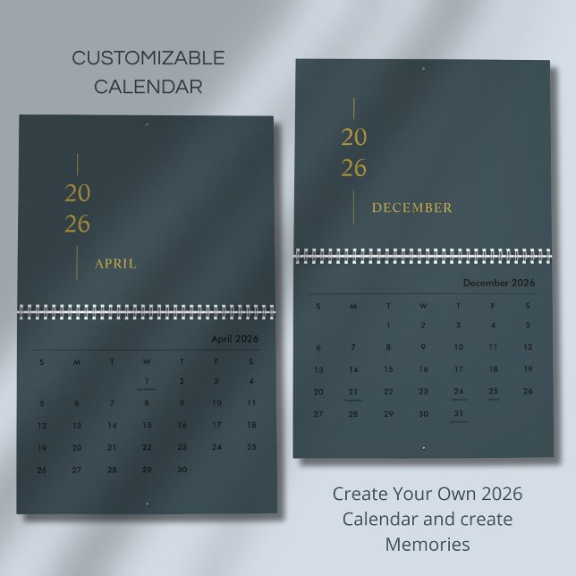 Minimalistischer moderner Wandkalender 2026 (Von Creator hochgeladen)