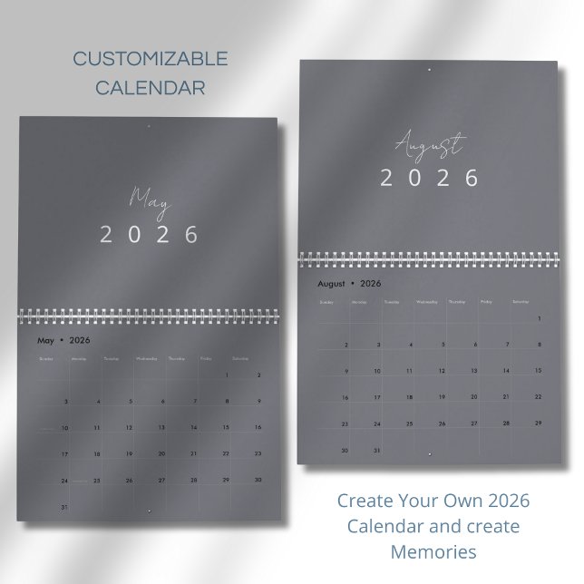 Minimalistischer moderner Wandkalender 2026 (Von Creator hochgeladen)