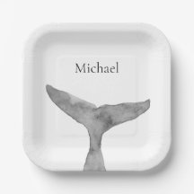Minimalistischer moderner Wasserfarbenwhalfluch