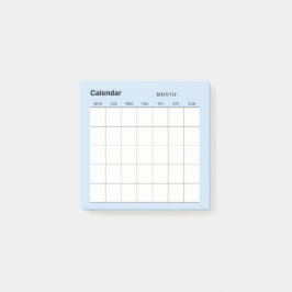 Minimalistischer Monatskalender Post-it Klebezettel