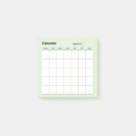 Minimalistischer Monatskalender Post-it Klebezettel
